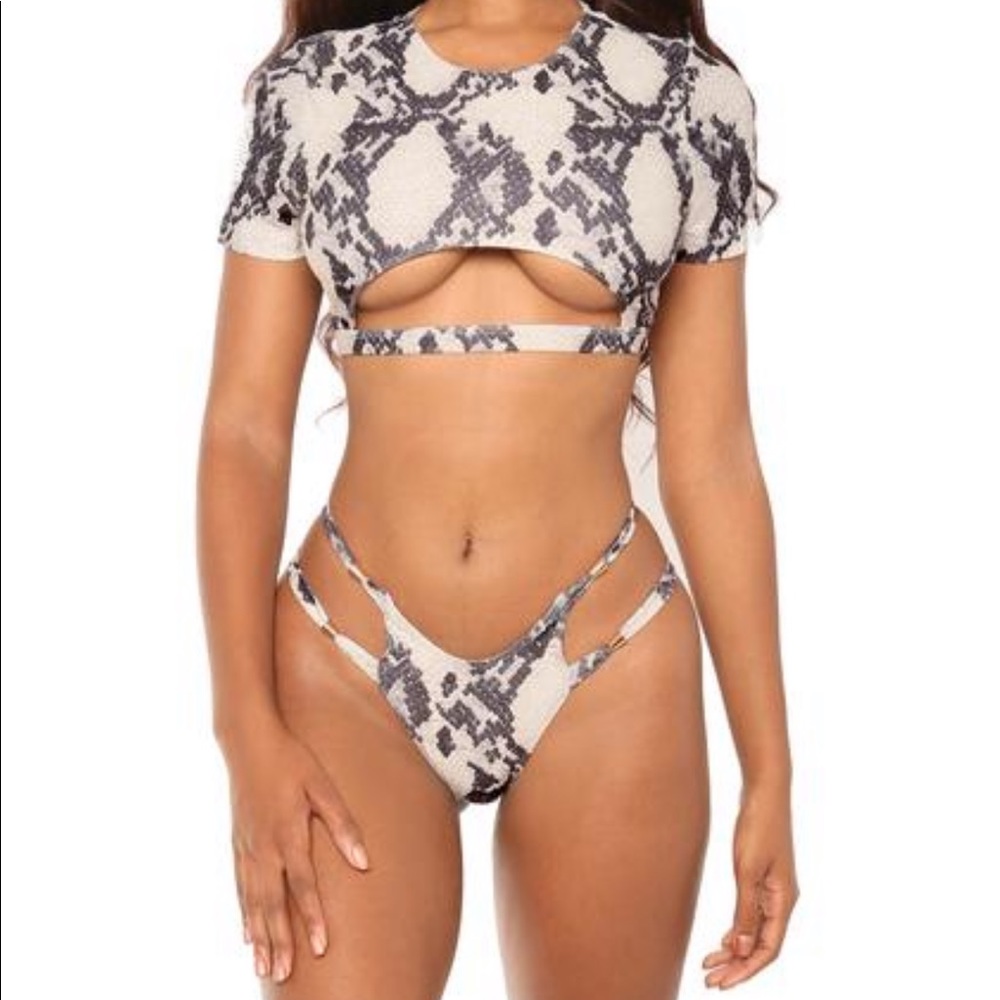 Snake print bikini